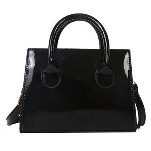 Patent Leather Handbag Shinny Clutch Purse Mini Shoulder Bag Evening